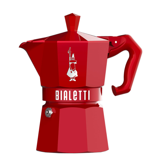 Гейзерная кофеварка Bialetti Moka Exclusive Red 3 порции (130мл)