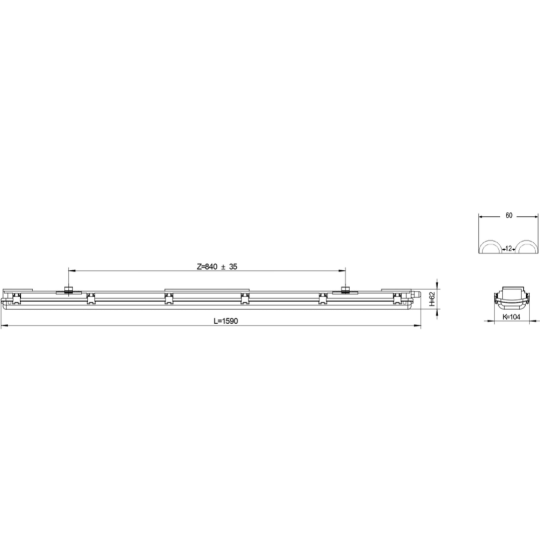 Линейный светильник «ЭРА» IP65 T8 G13 Led SPP-101-0-002-150 8/144, Б0043659