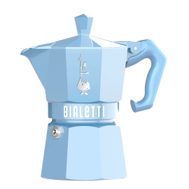 Гейзерная кофеварка Bialetti Moka Exclusive Blue 3 порции (130мл)