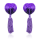 Фиолетовые пэстисы для груди с пайетками