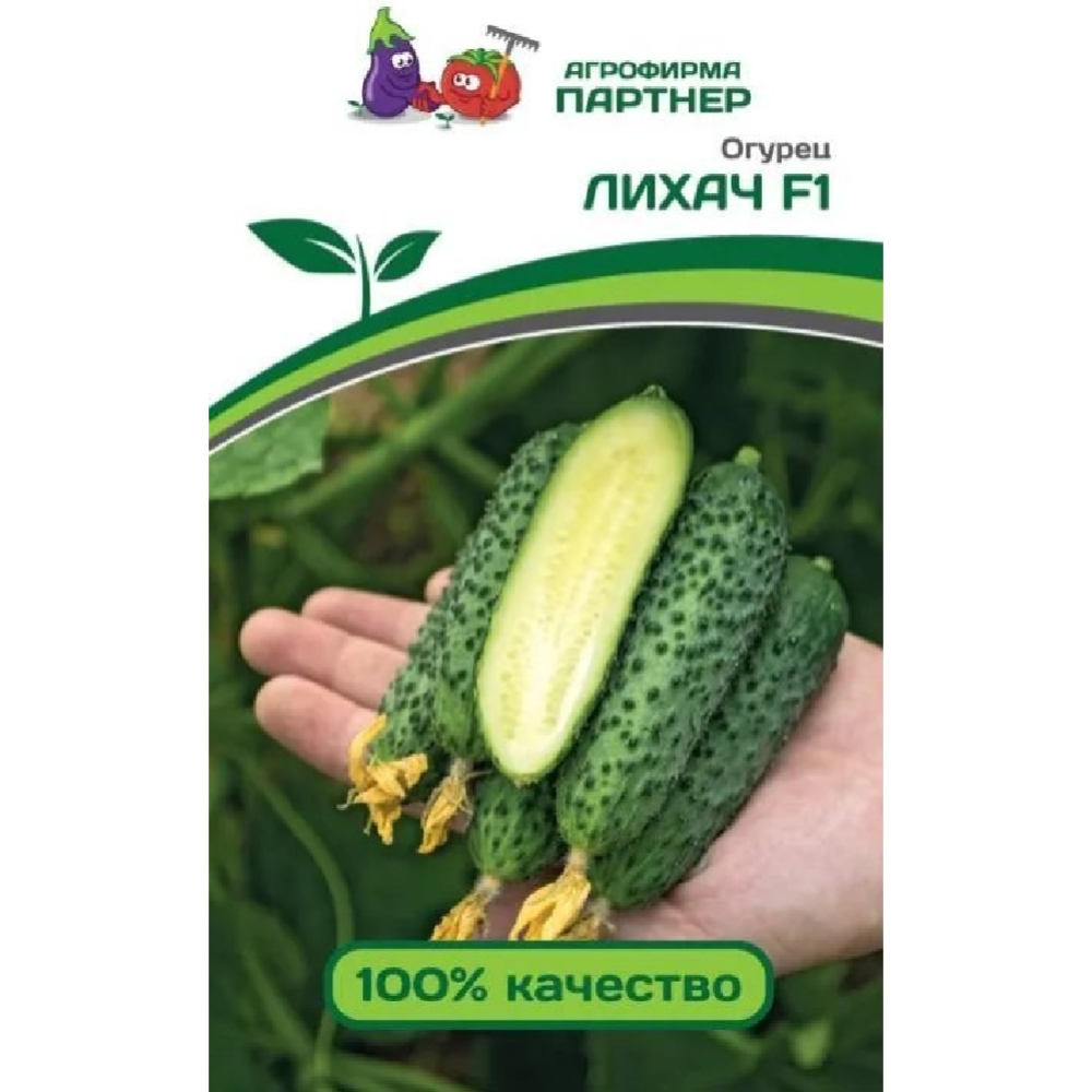 Семена огурцов «Зеленая Русь» Лихач F1, 3 пакетика