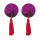 Фиолетовые пэстисы с красными кисточками