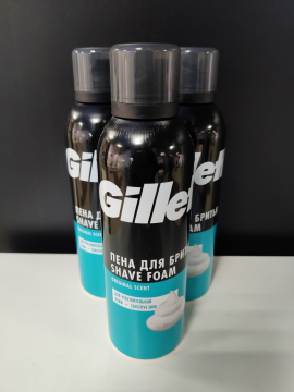 Пена для бритья Gillette Regular Classic Sensitive для чувствительной кожи 3 шт. х 200 мл