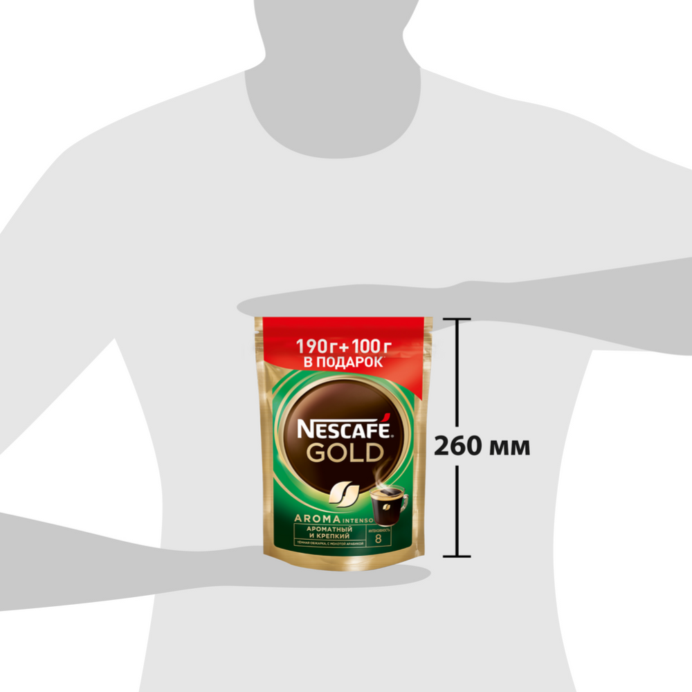 Кофе растворимый «Nescafe» Gold Aroma Intenso, с добавлением молотого, 290 г #4