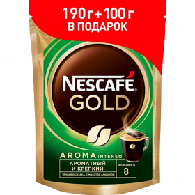 Кофе рас­тво­ри­мый «Nescafe Gold» Aroma Intenso, с до­бав­ле­ни­ем мо­ло­то­го, 290 г