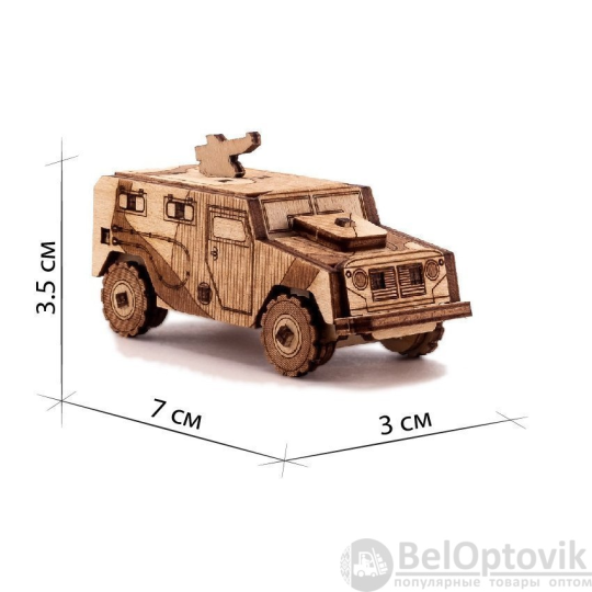 Деревянный конструктор (сборка без клея) Машина UNIT CAR UNIWOOD