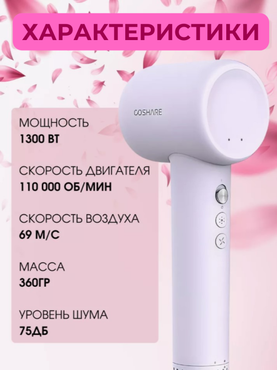 Фен Coshare HD20, фиолетовый