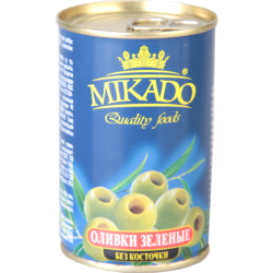 Оливки зе­ле­ные «Mikado» , без ко­сточ­ки, 300 г