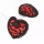 Кружевные пэстисы в форме сердца красно-черные