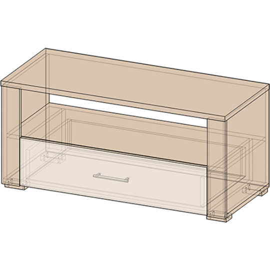 Тумба под ТВ «Интерлиния» Коламбия, КЛ-008, дуб сонома/дуб белый