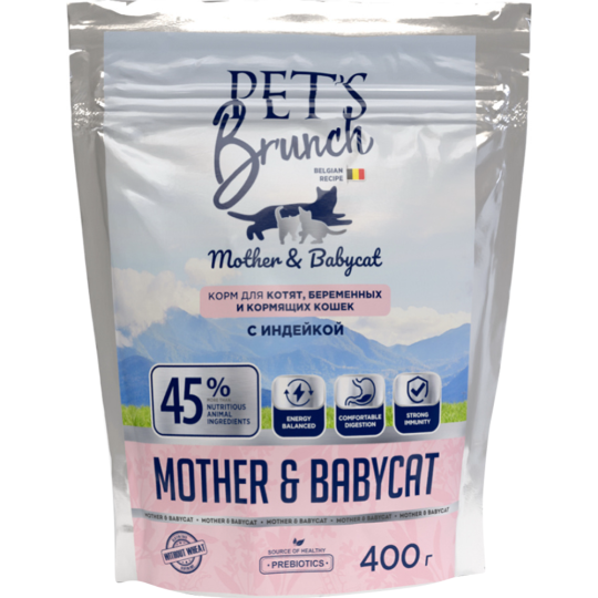 Корм для кошек «Pet's Brunch» со вкусом индейки, 400 г