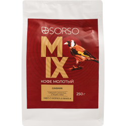 Кофе мо­ло­тый «Sorso» Espresso Blend Gimbar, 100% ара­би­ка, 250 г