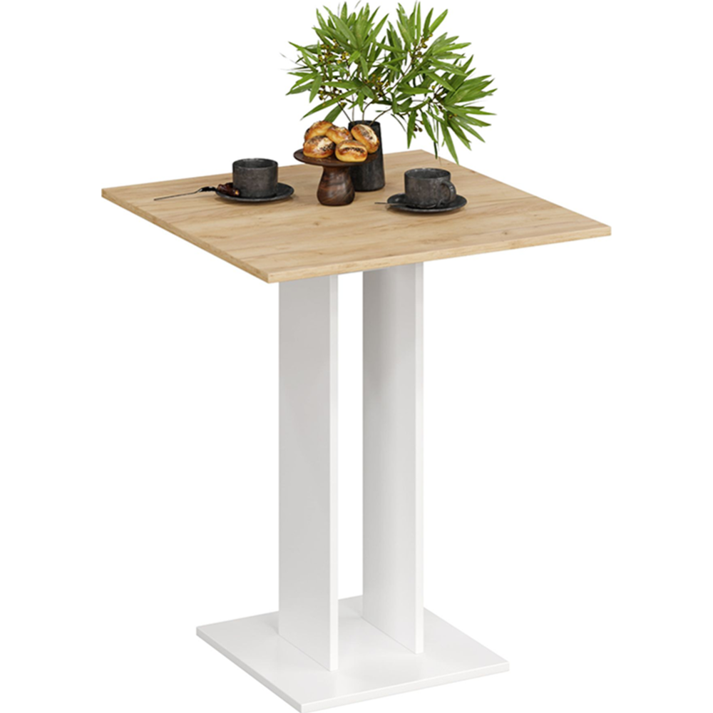 Обеденный стол «ТриЯ» Анкона Тип 1, дуб крафт золотой/белый, 65 см