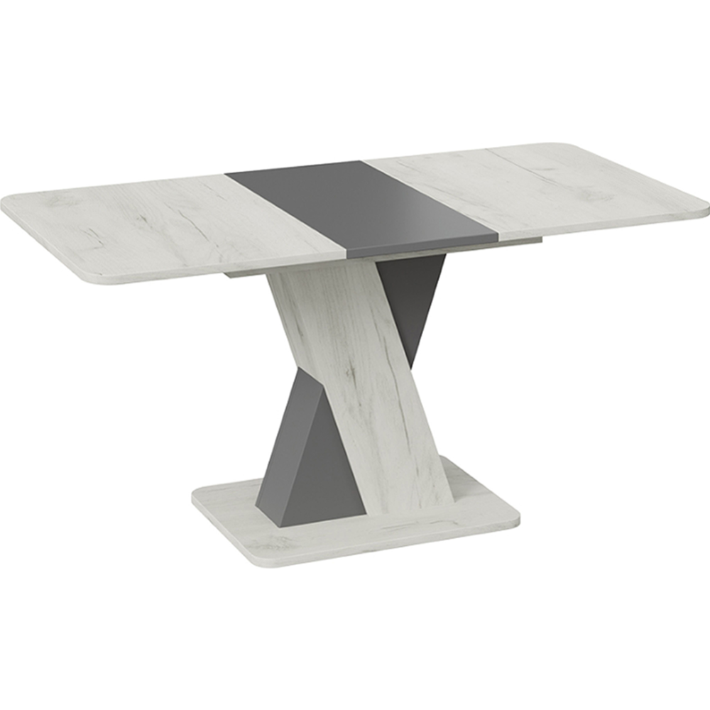 Обеденный стол «ТриЯ» Люксембург Тип 3, дуб крафт белый/серый, 120.1х80 см