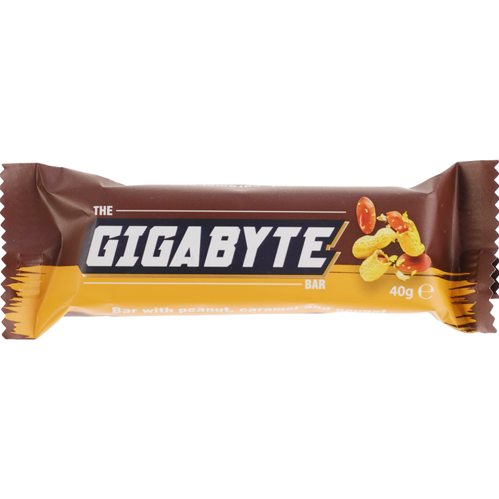 Батончик «Gigabyte» с арахисом, карамелью и нугой, 40 г #0