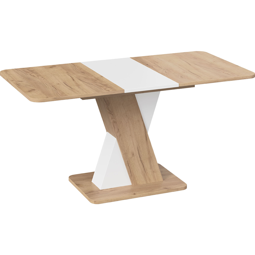 Обеденный стол «ТриЯ» Люксембург Тип 3, дуб крафт золотой/белый, 120.1х80 см