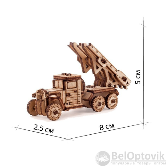 Деревянный конструктор UNIT (сборка без клея) "Катюша" UNIWOOD