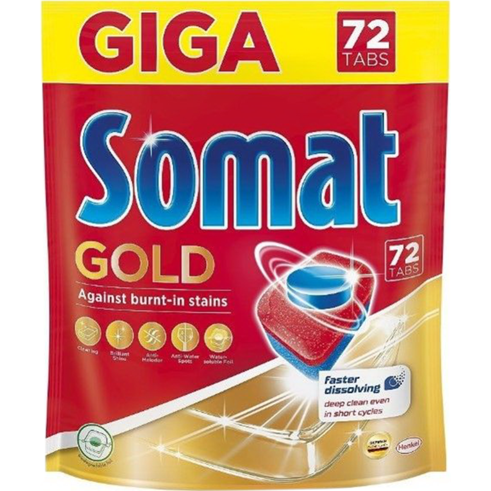 Таб­лет­ки для по­су­до­мо­еч­ной машины «Somat» Gold, 72 шт