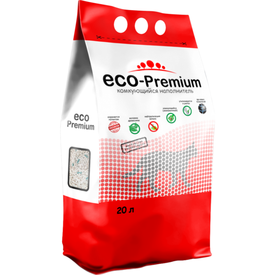 Наполнитель для туалета «ECO-Premium» комкующийся древесный, green, 7.6 кг