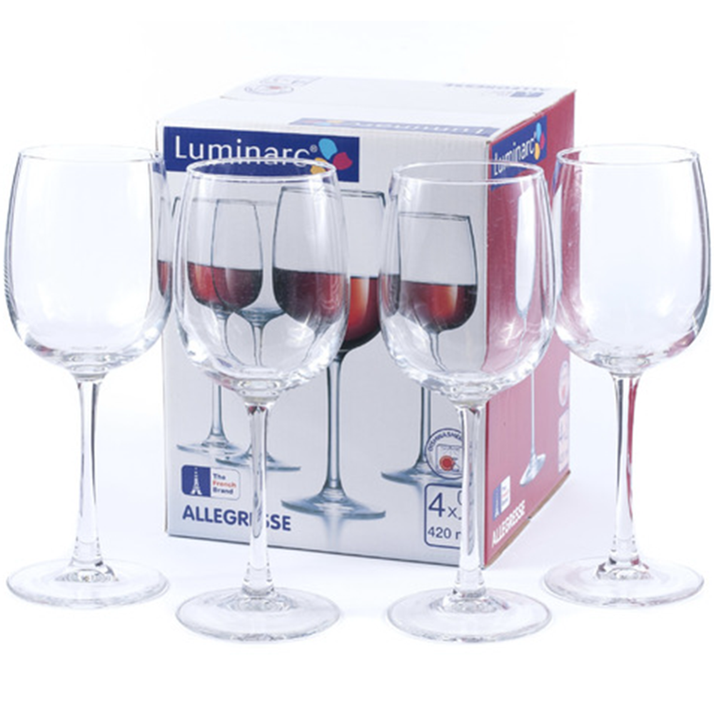 Набор бокалов для вина «Luminarc» Allegresse, 4 шт, 420 мл #0