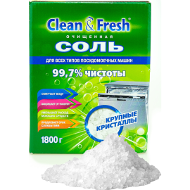 Соль для посудомоечных машин «Clean&Fresh» Гранулированная, 1800 г