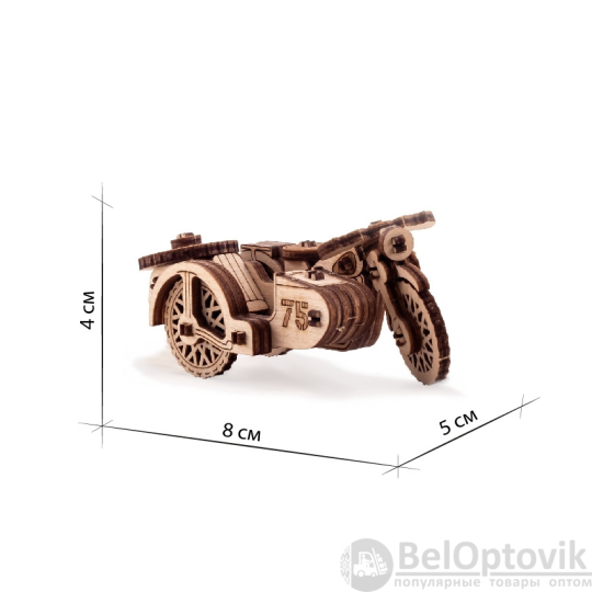 Деревянный конструктор (сборка без клея) UNIT "МОТОЦИКЛ М-72” UNIWOOD