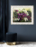 Картина на стену с цветами в багетной белой раме Сирень