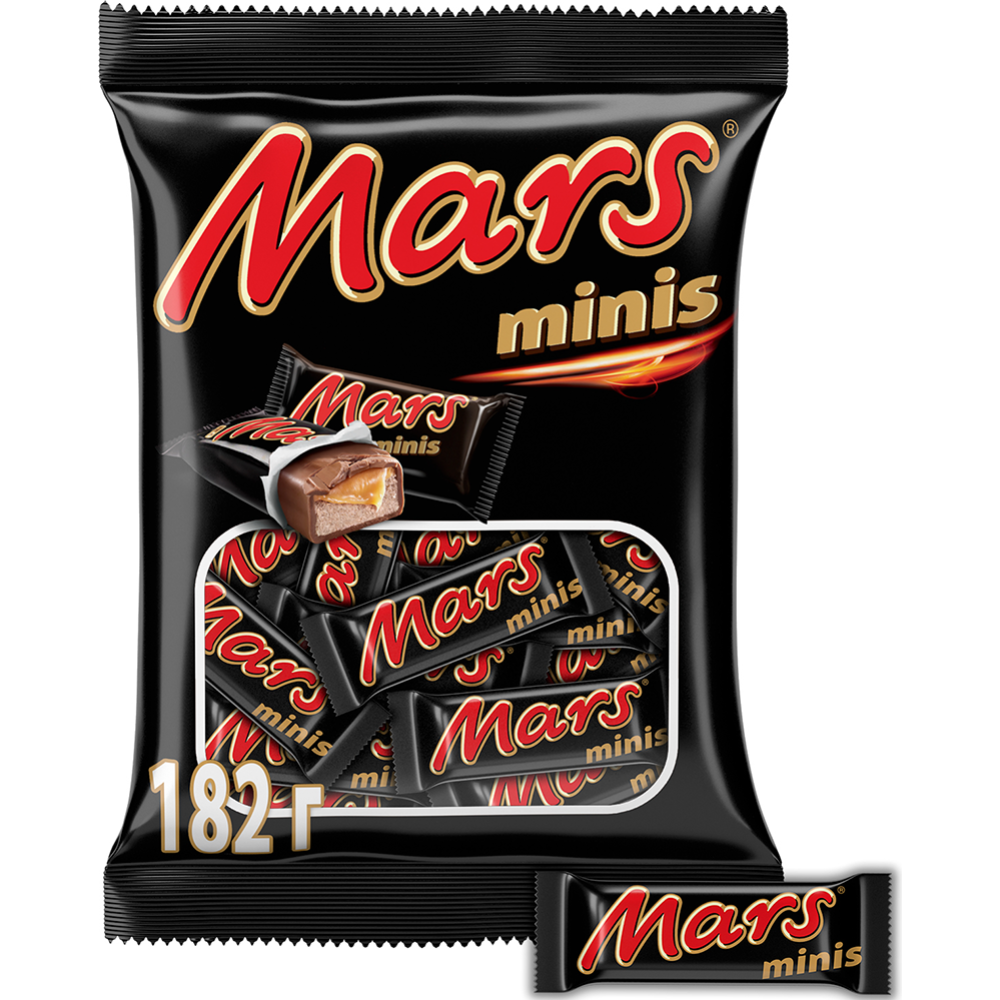 Кон­фе­ты гла­зи­ро­ван­ные «Mars» minis с нугой и ка­ра­ме­лью, 182 г