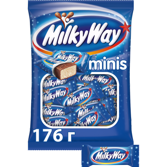 Конфеты глазированные «Milky Way» Minis, 176 г