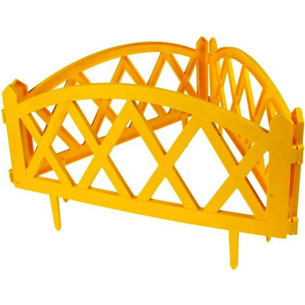 Декоративный забор «Gardenplast» Modern 4, 50213, желтый, 3 м, 5 шт