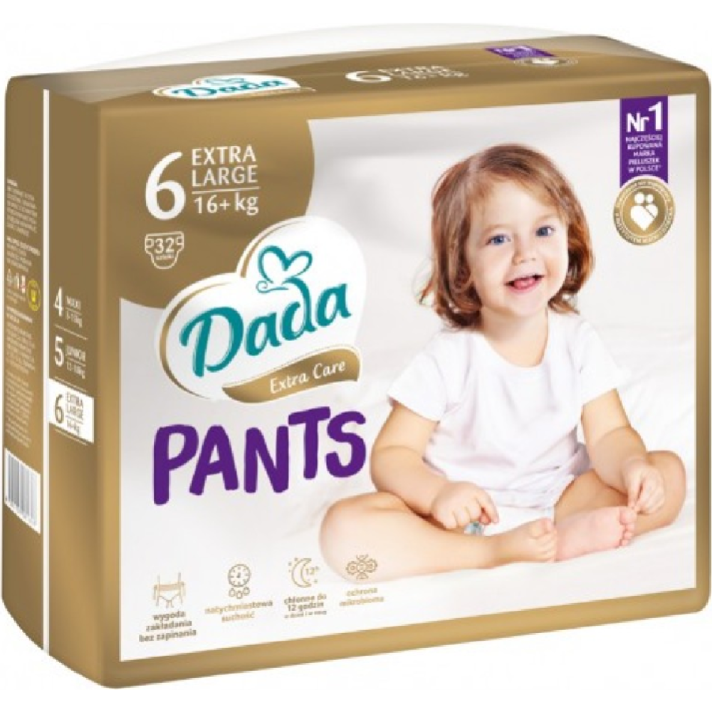 Подгузники-трусики детские «Dada» Extra Care, размер Extra Large 6, 16+ кг, 32 шт