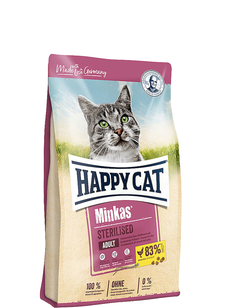 Сухой корм для кошек Happy Cat Minkas Sterilised Adult с птицей, 10 кг