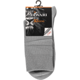 Носки мужские «DiWaRi» 3DSocks, размер 27, 000 серый