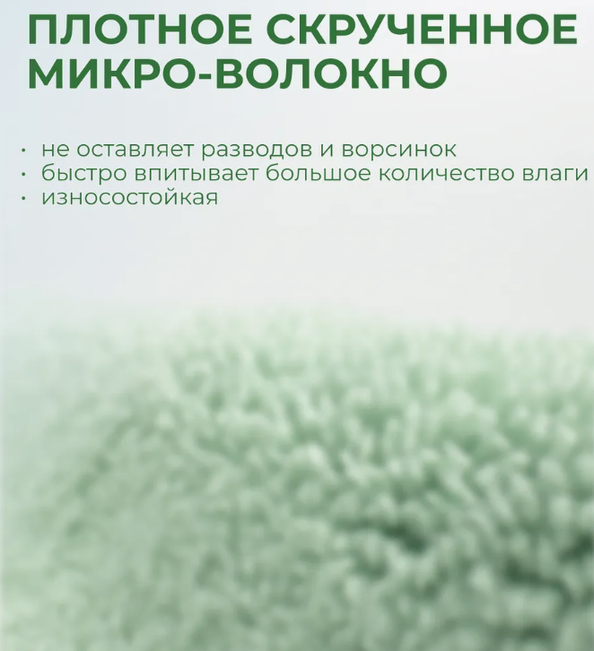 Салфетка универсальная из микроволокна 30х30 см., 3 шт. / Для сухой и влажной уборки без разводов