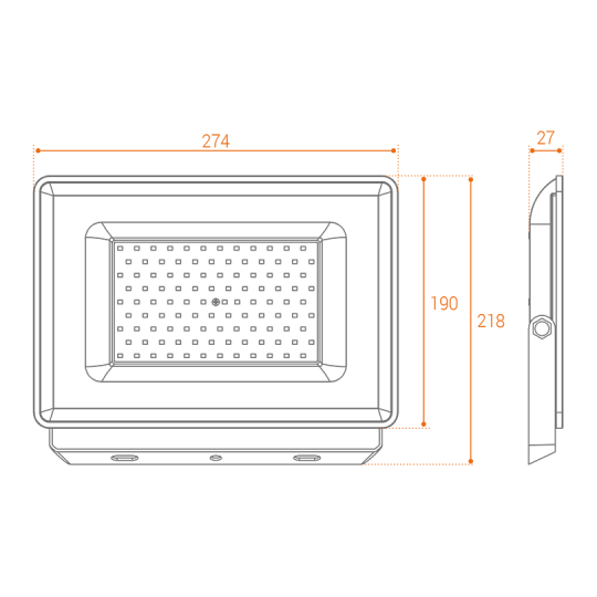 Светодиодный прожектор WOLTA WFL-100W/06 100Вт 5700К IP65