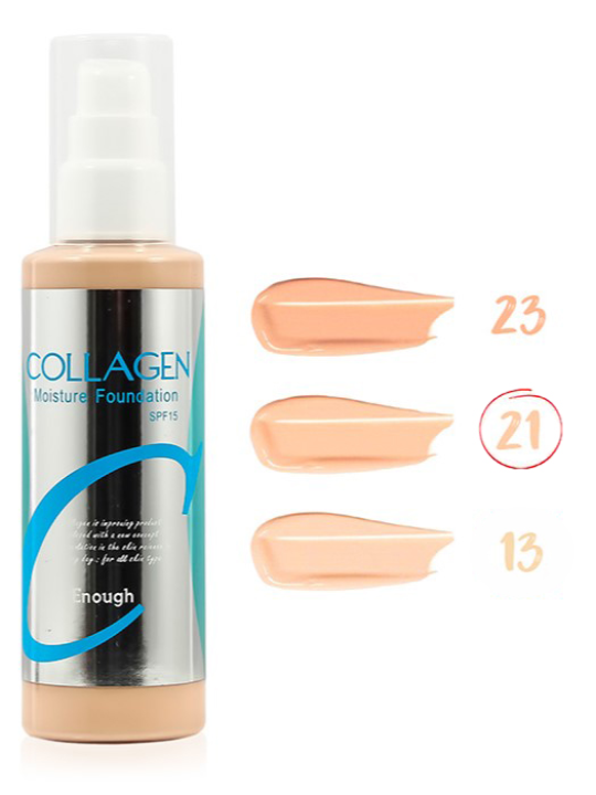 Тональная основа Enough Collagen Moisture Foundation SPF15, 21 тон