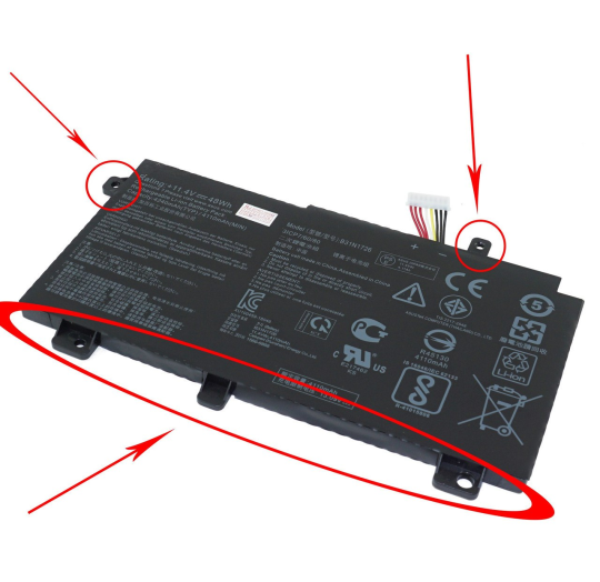 Оригинальный аккумулятор (батарея) для ноутбука Asus FX86 (B31N1726) 11.1V 48Wh