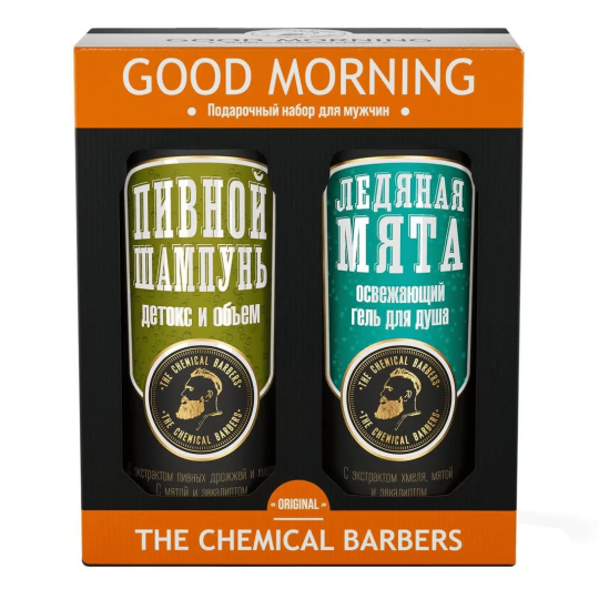 Подарочный набор мужской The Chemical Barbers 2 в 1 Good Morning шампунь для волос 350 мл + гель для душа 350 мл