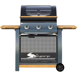 Газовый гриль «Sahara» 3 Burner Oak BBQ, дымчатый/дуб