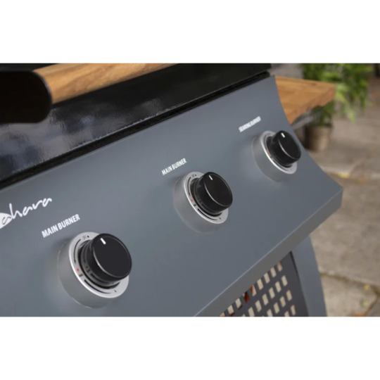 Газовый гриль «Sahara» 3 Burner Oak BBQ, дымчатый/дуб