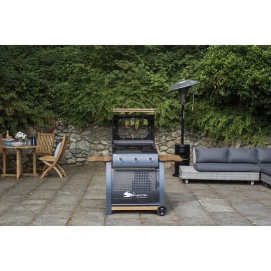 Газовый гриль «Sahara» 3 Burner Oak BBQ, дымчатый/дуб