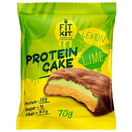 Протеиновое печенье Fit Kit Protein Cake, 70 гр. (Лимон-Лайм)