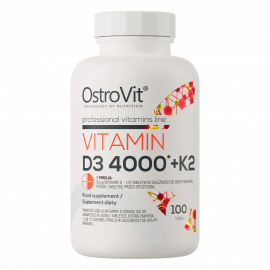 Витамины Д3 + К2 OstroVit Vitamin D3 + K2 4000 ME 100 таблеток