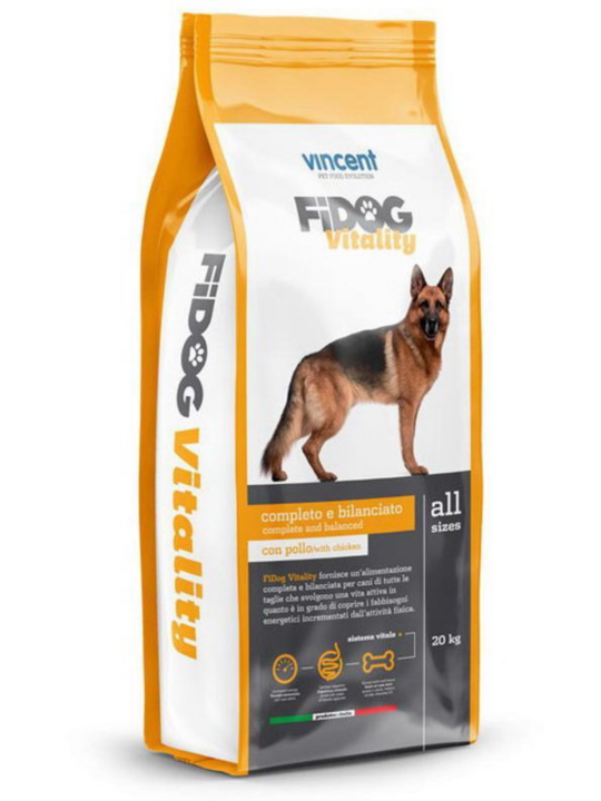 Корм сухой для активных взрослых собак Vincent Fidog Vitality 20 кг