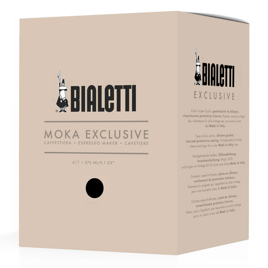 Гейзерная кофеварка Bialetti Moka Exclusive Black 6 порций (270мл)