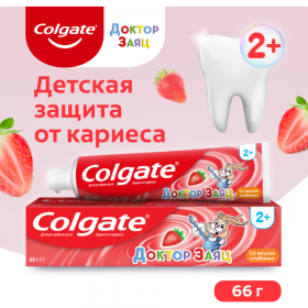 Зубная паста «Colgate»Д­ок­тор заяц, со вкусом клуб­ни­ки, 50 мл