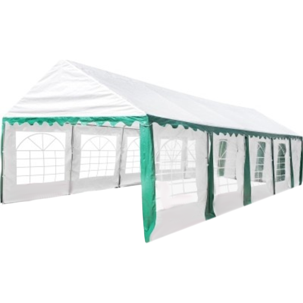Торговая палатка «Sundays» Party, белый/зеленый, 4x10 м