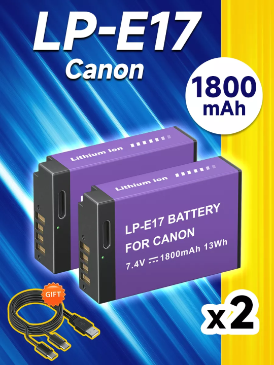 Аккумулятор LP-E17 для фотоаппарата Canon 1800 mAh / 2 шт