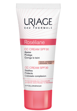 Uriage Крем Roseliane/Розельян SPF30 CC против покраснений, 40 мл