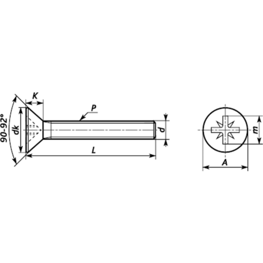 Винт «ЕКТ» CV010228, Pozi 8х40, 1000 шт